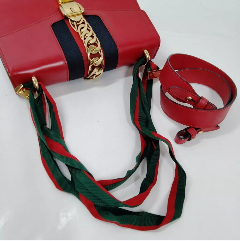Gucci Sylvie Sherry Line Hand Bag Leather - Picture 3 of 8